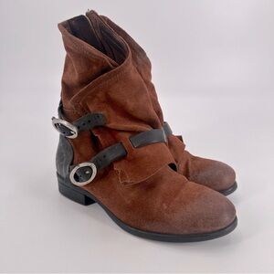 Miz Mooz Sydney Brown Suede Ankle Boots Size 36 Boho Steampunk Cosplay